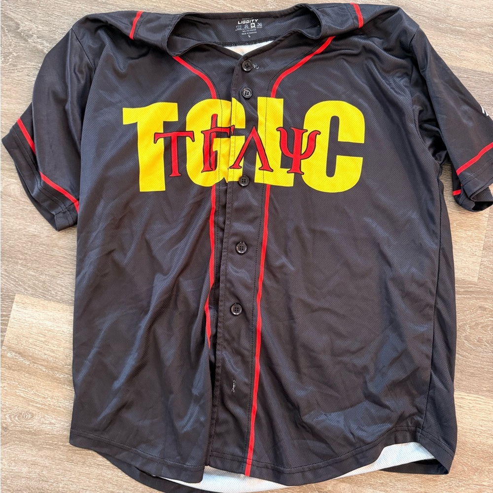 Black and Red Button-Up Shirt